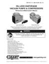 DOA Laboratory Oil-less Diaphragm Vacuum Pump and Compressor Operation & Maintenance Manual